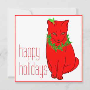 Cartão De Festividades Christmas Cat