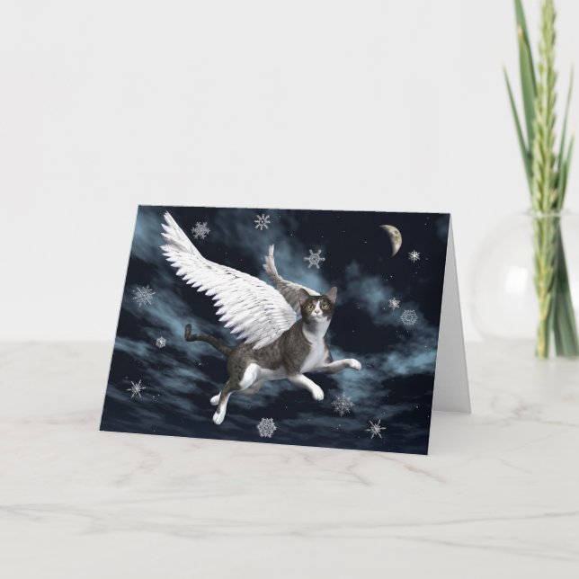 Cartão De Festividades Christmas Cat (Frente)