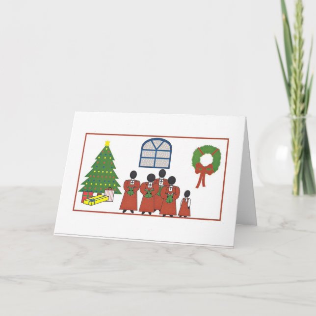 Cartão De Festividades Christmas Church Choir Greeting Card (Frente)