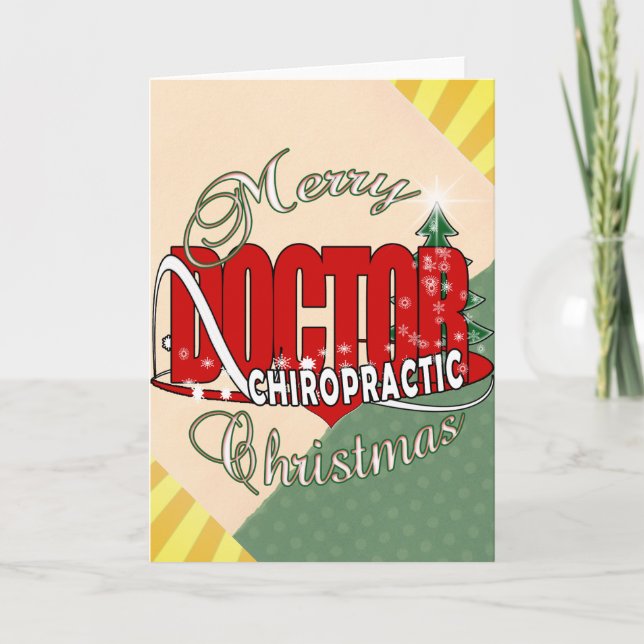 CARTÃO DE FESTIVIDADES CHRISTMAS CIROPRÁTICO MÉDICO (Frente)