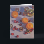 Cartão De Festividades "Christmas Clementines" Xmas Art Card<br><div class="desc">Blank greeting card featuring original art by Sarah Sedwick. Made and sold by the artist.</div>