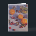 Cartão De Festividades "Christmas Clementines" Xmas Art Card<br><div class="desc">Blank greeting card featuring original art by Sarah Sedwick. Made and sold by the artist.</div>