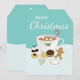 Cartão De Festividades Christmas cookies and hot chocolate