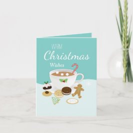 Cartão De Festividades Christmas cookies and hot chocolate holiday