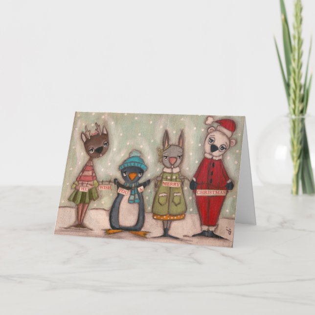 Cartão De Festividades Christmas Critters - Christmas CArd (Frente)