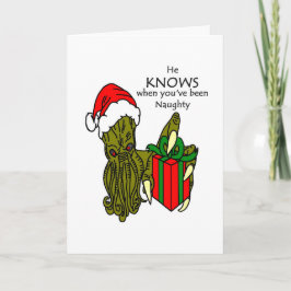 Cartão De Festividades Christmas Cthulhu