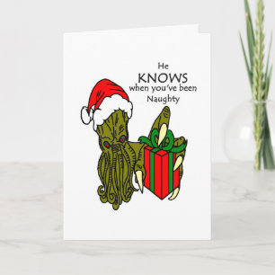 Cartão De Festividades Christmas Cthulhu