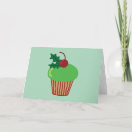 Cartão De Festividades Christmas Cupcake