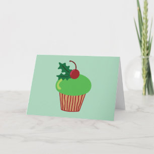 Cartão De Festividades Christmas Cupcake