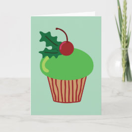 Cartão De Festividades Christmas Cupcake