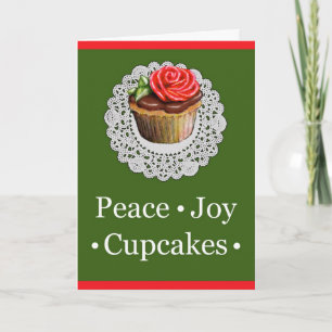 Cartão De Festividades Christmas Cupcake Card