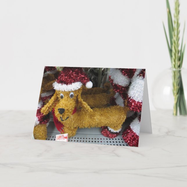 Cartão De Festividades Christmas Dachshund (Frente)