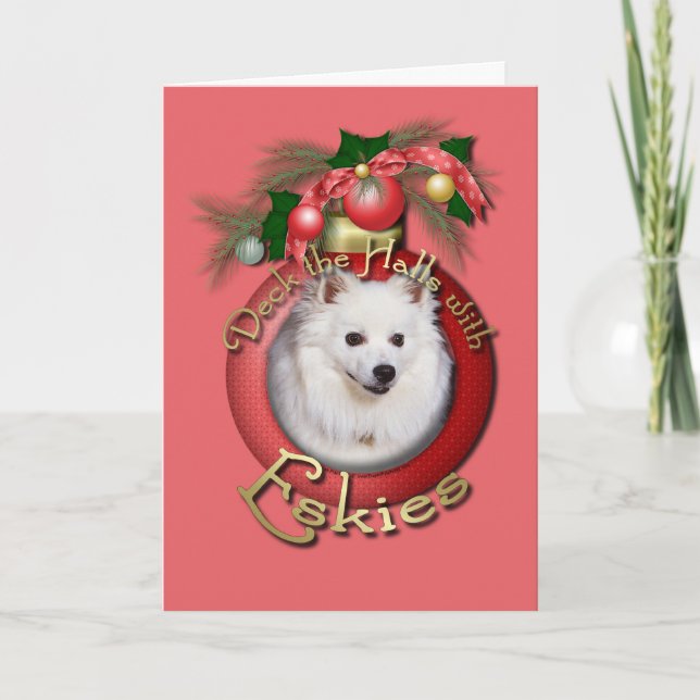 Cartão De Festividades Christmas - Deck the Halls - Eskies (Frente)