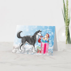 Cartão De Festividades Christmas Doggies!