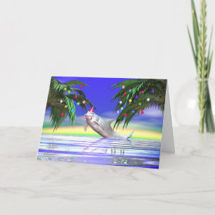 Cartão De Festividades Christmas Dolphin