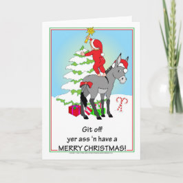 Cartão De Festividades Christmas Donkey