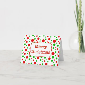 Cartão De Festividades Christmas Dots Merry Christmas Card