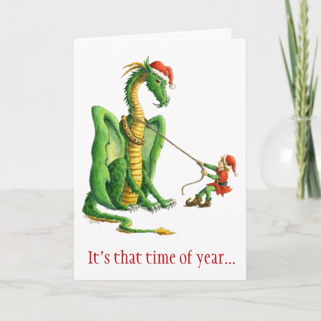 Cartão De Festividades Christmas Dragon 2012 - card (Frente)