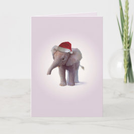 Cartão De Festividades Christmas Elephant Babies Christmas Card