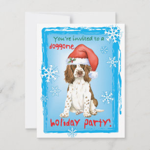 Cartão De Festividades Christmas English Springer Spaniel Invitation