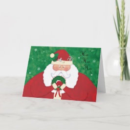 Cartão De Festividades Christmas Eve Santa Personalized