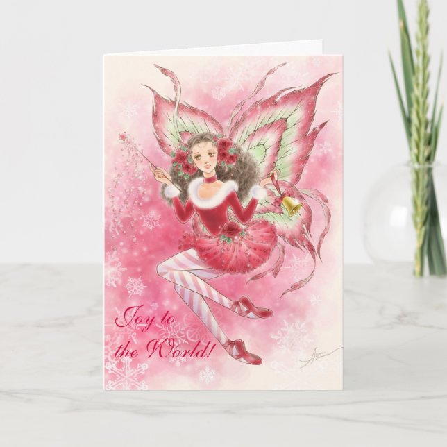 Cartão De Festividades Christmas Fairy Greeting Card (Frente)
