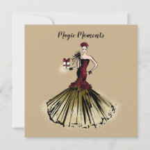 Christmas Fashion Illustration with parcel