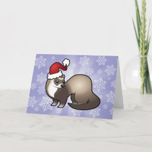 Cartão De Festividades Christmas Ferret