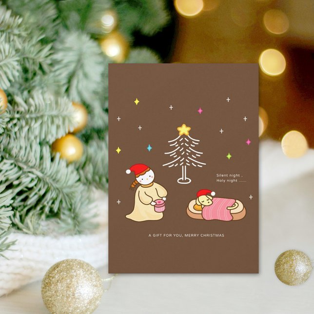 Cartão De Festividades  Christmas Flat Holiday Card (Criador carregado)