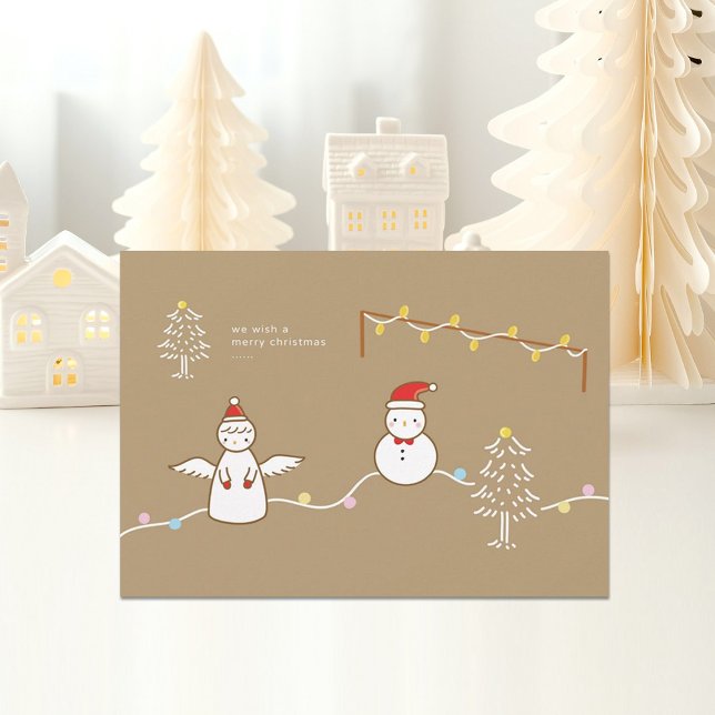 Cartão De Festividades Christmas Flat Holiday Card (Criador carregado)