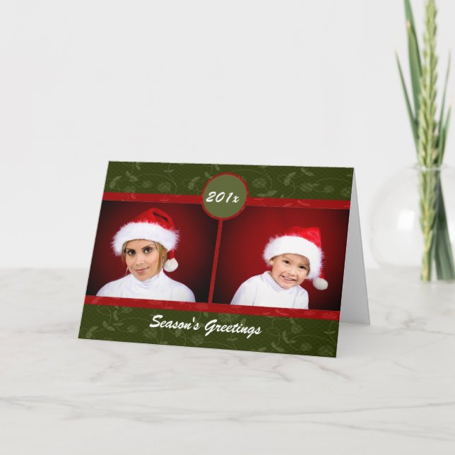 Cartão De Festividades Christmas Floral Card (Frente)