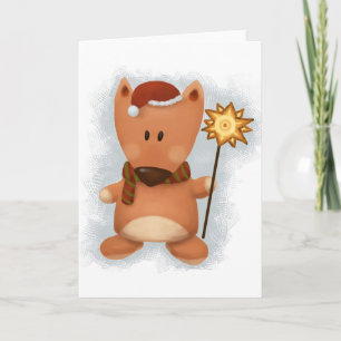 Cartão De Festividades Christmas Fox Card