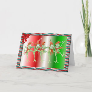 Cartão De Festividades Christmas frogs