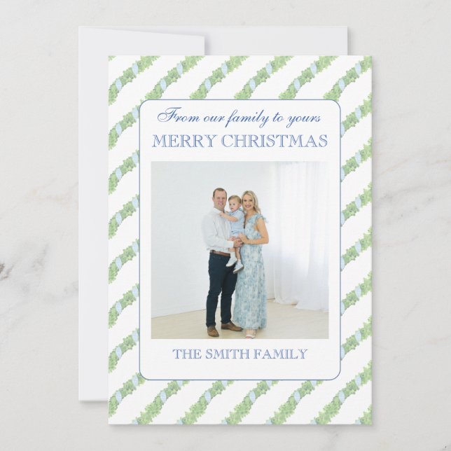 Cartão De Festividades Christmas Garland Grandmillenial Photo (Frente)