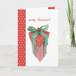 Cartão De Festividades Christmas Gift dots Card