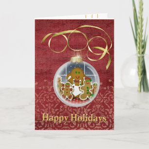 Cartão De Festividades Christmas Gingerbread Cookie Ornament