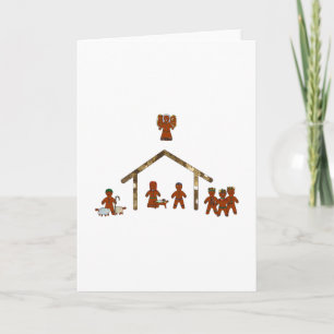 Cartão De Festividades christmas gingerbread nativity