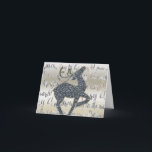 Cartão De Festividades Christmas Glitter REINDEER Holiday Fold Card<br><div class="desc">Christmas Glitter REINDEER Holiday Fold Card. Customize however you want. You can add text inside or leave it blank to hand write something in yourself.</div>