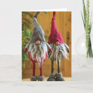 CARTÃO DE FESTIVIDADES CHRISTMAS GNOMES SABEM QUE O NATAL DESEJA