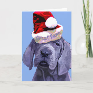 Cartão De Festividades Christmas Great Dane Puppy card