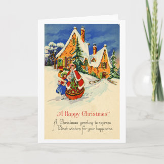 Cartão De Festividades Christmas Greeting Card (ca. 1920)