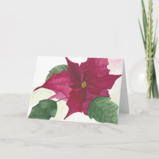 Cartão De Festividades Christmas Greeting Card Poinsettia floral