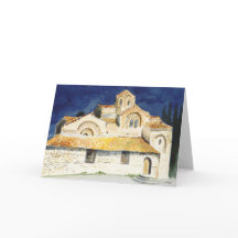 Christmas greeting card  with a Church image