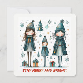 Cartão De Festividades Christmas Greeting Postcard