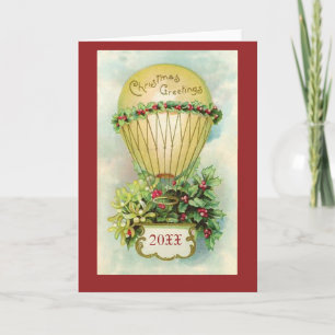 Cartão De Festividades Christmas Greetings with Customizable Date