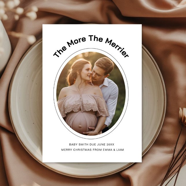 Cartão De Festividades Christmas Growing Family Holiday Announcement Card (Criador carregado)