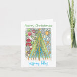 Cartão De Festividades Christmas Hanukkah Card<br><div class="desc">Christmas and Hanukkah card (just turn it over to see other holiday)</div>