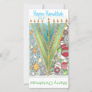 Cartão De Festividades Christmas Hanukkah Greeting Card