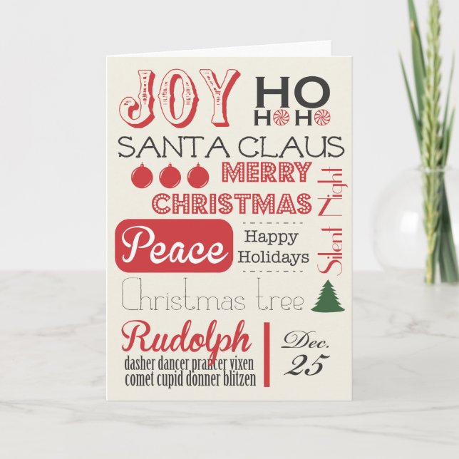 Cartão De Festividades Christmas Holiday Card (Frente)