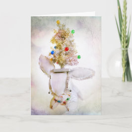 Cartão De Festividades Christmas Holiday Greeting Card with Aldo a rabbit